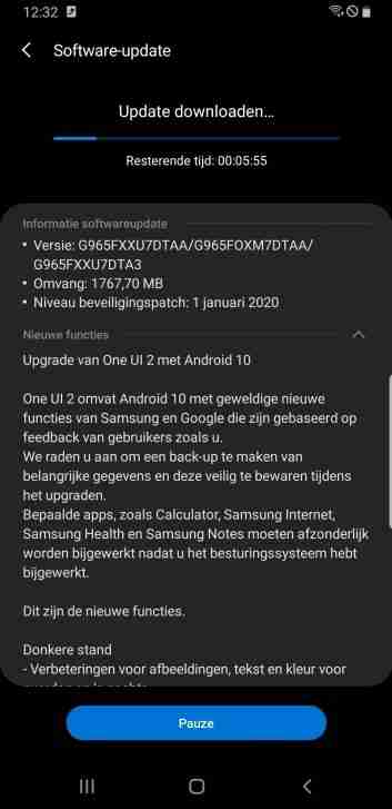 三星正在为Galaxy S9系列推出稳定的Android 10