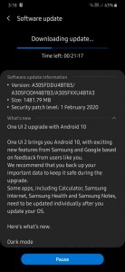 三星Galaxy A30收到Android 10和一个UI 2.0更新