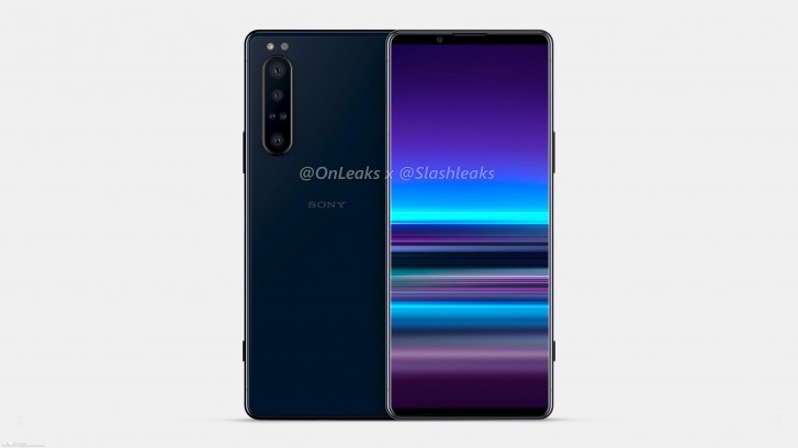 索尼Xperia 5加上耳机插孔和双前扬声器的表面