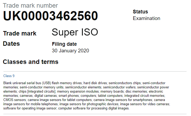 三星商标“超级ISO”与Galaxy S20手机一起使用