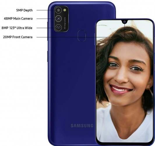 三星Galaxy M21在这里：Exynos 9611 SoC，48MP三重摄像头和6000 MAH电池