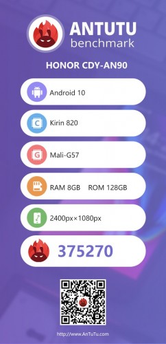 荣誉30s'kirin 820优于antutu的Snapdragon 765g