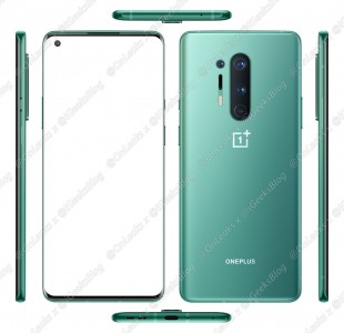 OnePlus 8 Pro官方图像和规格泄漏，展示了​​新的薄荷颜色