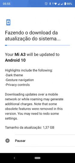Xiaomi Mi A3 Android 10卷展栏简历