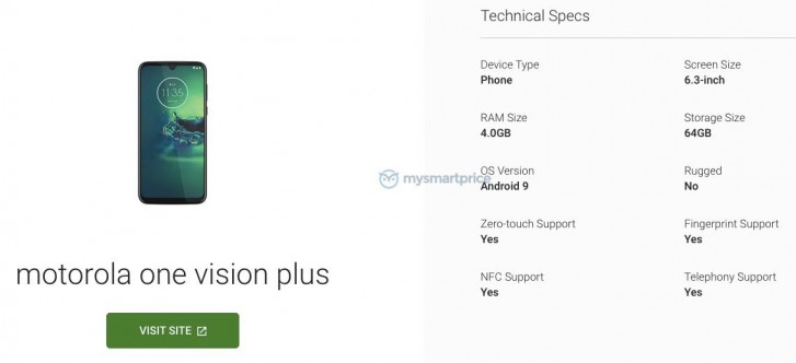 Moto One Vision Plus和Moto E7在Google Play控制台上弹出