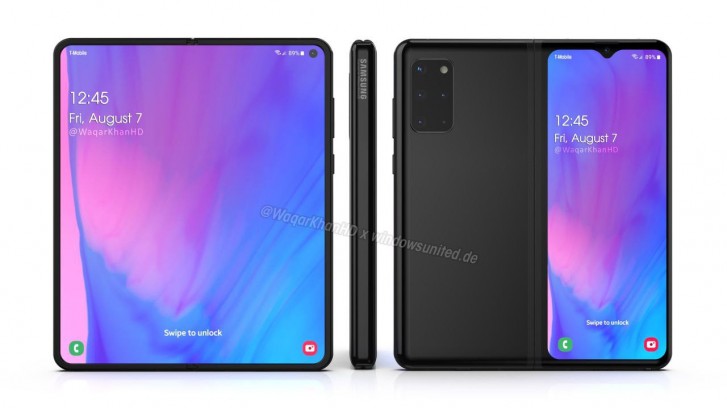 Galaxy Fold 2谣言的渲染显示了更凉爽的设计