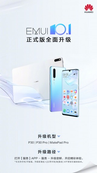 稳定的emui 10.1现在建立播种到多个华为设备