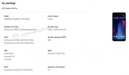 HTC Desire 20 Pro将是HTC使用Android 10启动的第一部电话