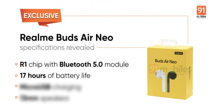 Realme Buds Air Neo Key功能和泄漏