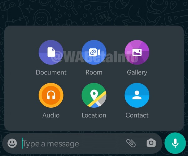Whatsapp for Android获取Facebook Messenger房间与测试版更新集成