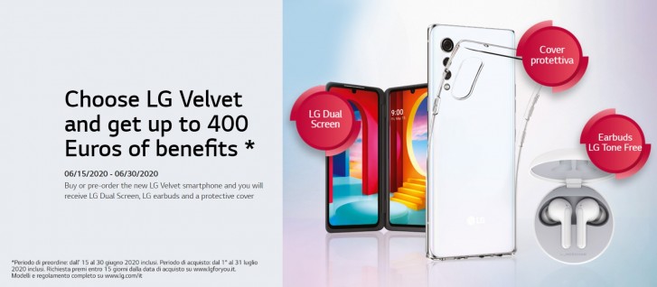 LG Velvet 5G在欧洲推出€650€价格标签，预购成品400欧元