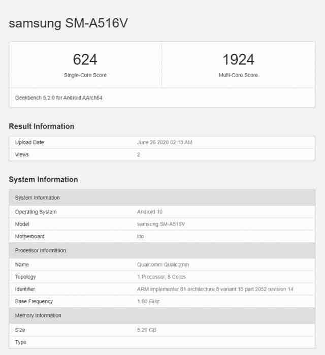 三星Galaxy A51S 5G在多个上市发现