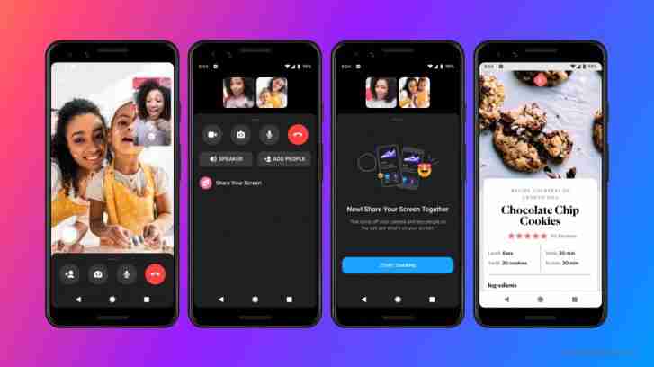 Facebook Messenger在Android和iOS上添加了视频呼叫的屏幕共享