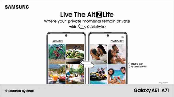 三星介绍了AltzLife  - 在印度的私人模式为Galaxy A71和A51用户