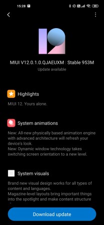 小米MI 10 Pro得到Miui 12