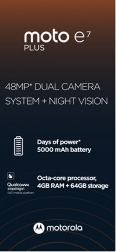 MOTO E7 PLUS规格泄漏：Snapdragon 460 SoC和48MP双摄像头