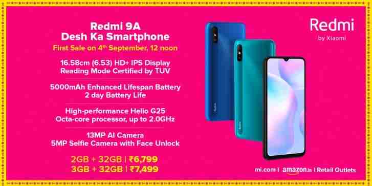 Redmi 9a来到印度，Redmi耳机标签