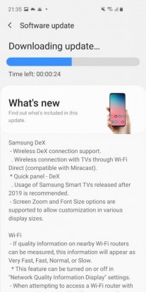 三星Galaxy S10阵容现在接收一个UI 2.5