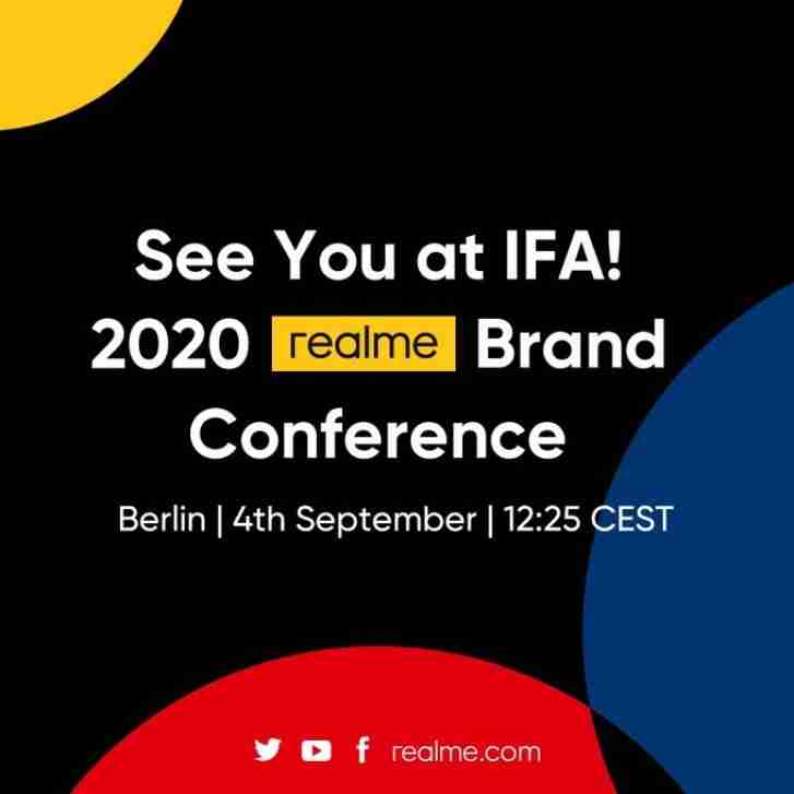 Realme在9月4日确认IFA 2020外观，将揭示品牌和产品策略