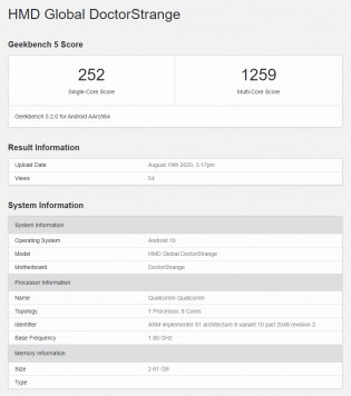 诺基亚3.4用Snapdragon 460芯片组在Geekbench发现