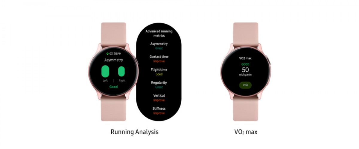 三星Galaxy Watch Active2更新添加VO2 Max测量，智能回复聊天