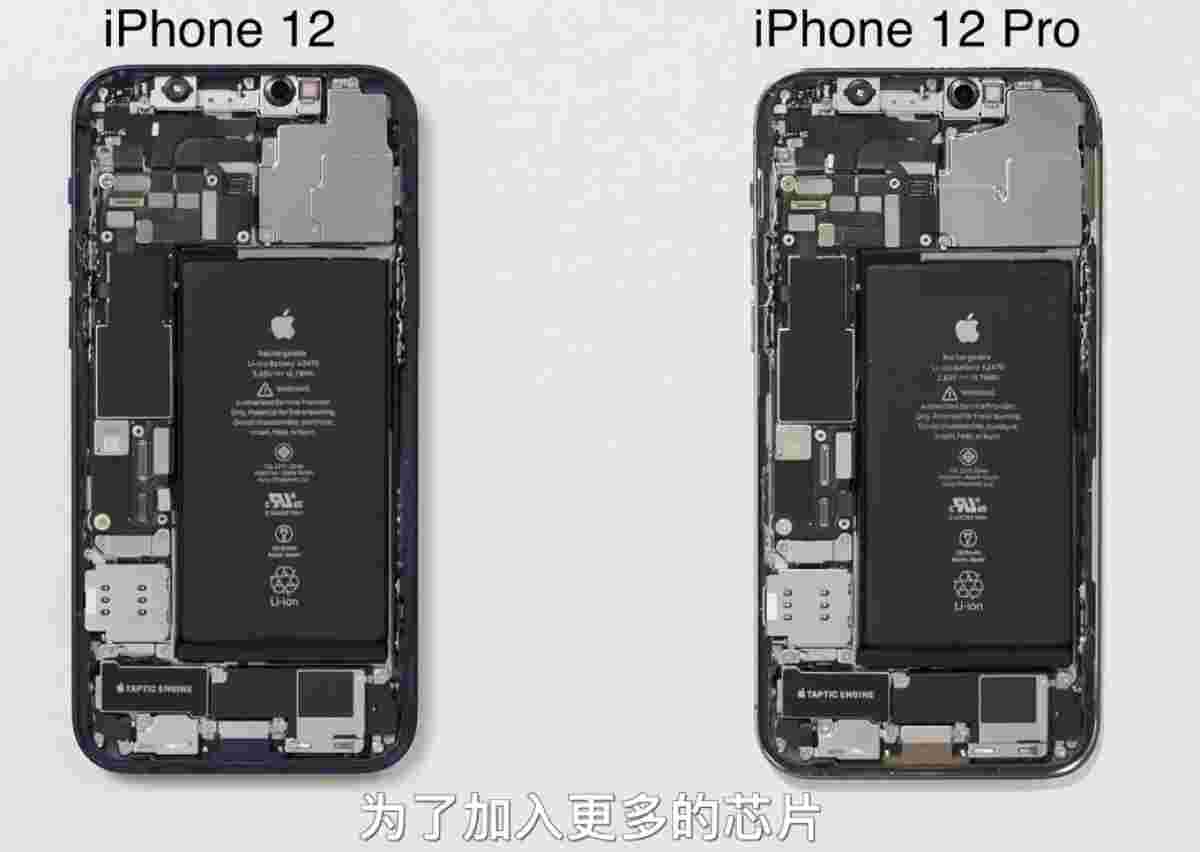 拆解显示iPhone 12和12 Pro在内部几乎相同