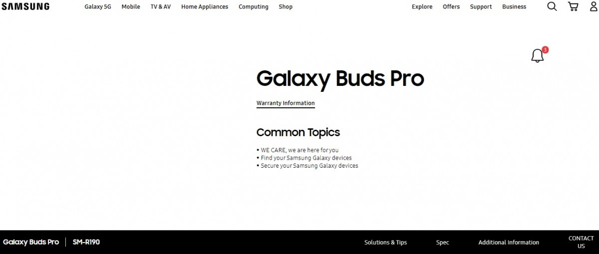 Galaxy Buds Pro Moniker由三星在其网站上确认