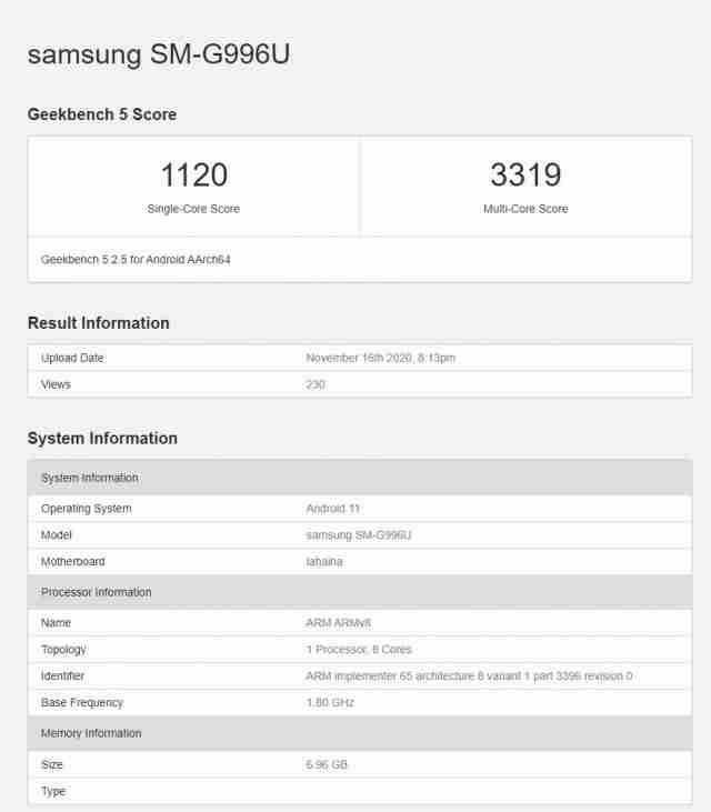 Snapdragon 875在Galaxy S21基准测试中，但Exynos 2100可能是拥有的