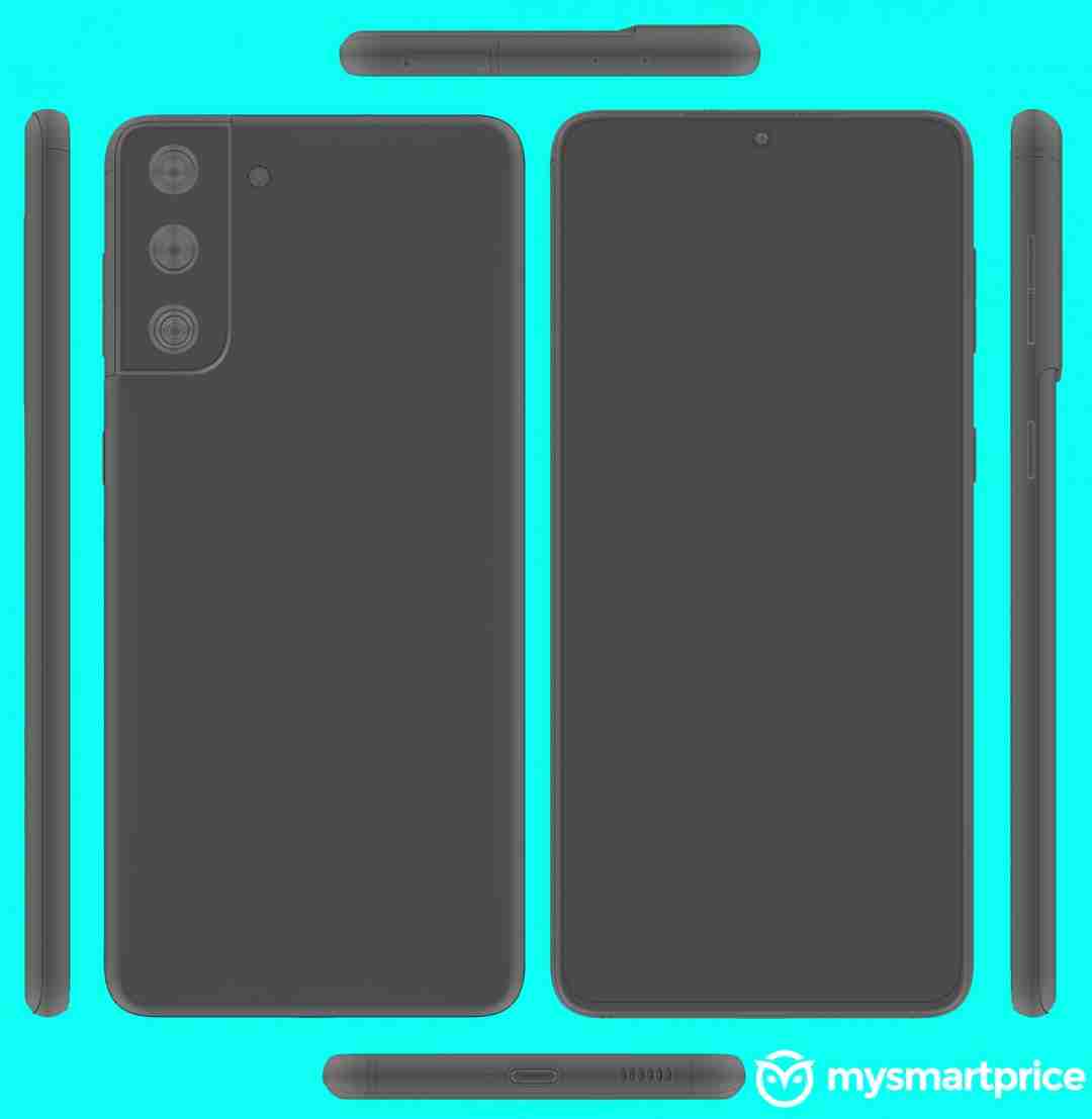 三星Galaxy S21 + CAD渲染器显示与S21和平板相同的相机
