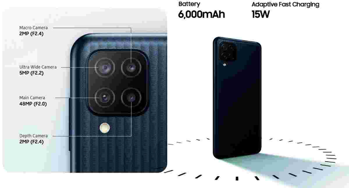 三星推出了带6,000 MAH电池的Galaxy M12，48 MP主摄像头