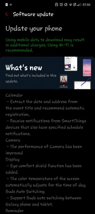 三星Galaxy Note10系列现在获得一个UI 3.1