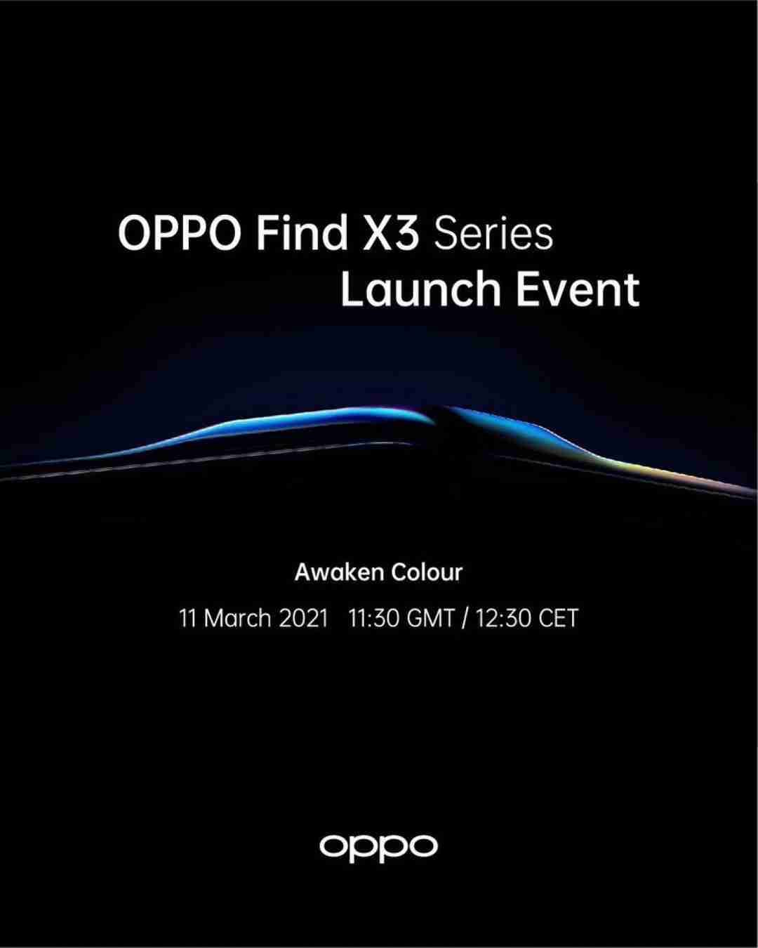 OPPO找到X3 PRO发布日期为3月11日正式设置