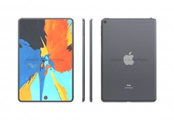 iPad Mini 6的渲染建议两个打孔孔：对于Selfie相机和FP阅读器