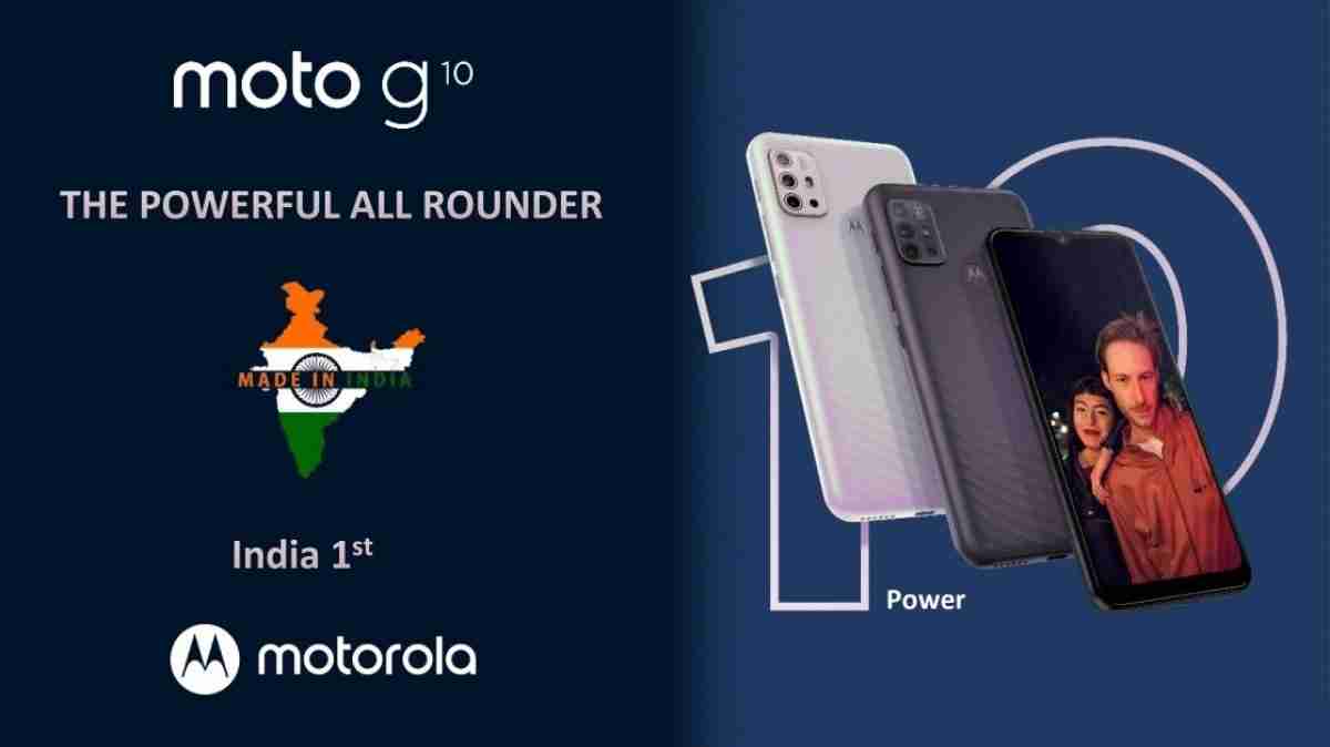 摩托罗拉Moto G10电力首次亮相印度，电池6000 Mah电池，Moto G30标签