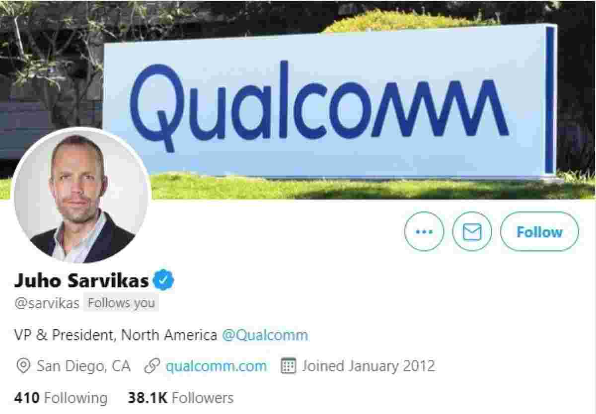 前诺基亚和HMD EXEC JUHO SARVIKAS加入了Qualcomm