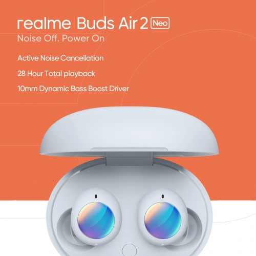 Realme Buds Air 2 Neo TWS耳机将于4月7日来到4月7日，积极噪音消除